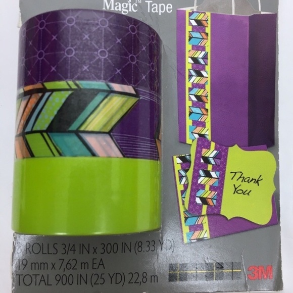 SCOTCH Expressions Magic Tape Write On NWT Planner Accessories Gift Wrap Washi - Picture 6 of 6